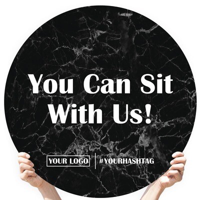 Marble Greeting Sign - "You Can Sit With Us!"