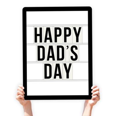 Father&#39;s Day Greeting Sign - &quot;Happy Dad&#39;s Day&quot; (Marquee)