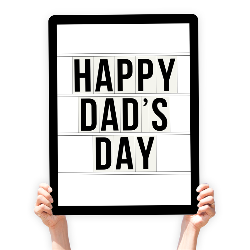 Father&#39;s Day Greeting Sign - &quot;Happy Dad&#39;s Day&quot; (Marquee)