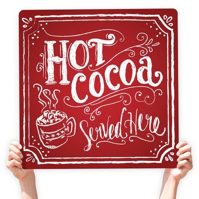 Christmas Greeting Sign - Hot Cocoa