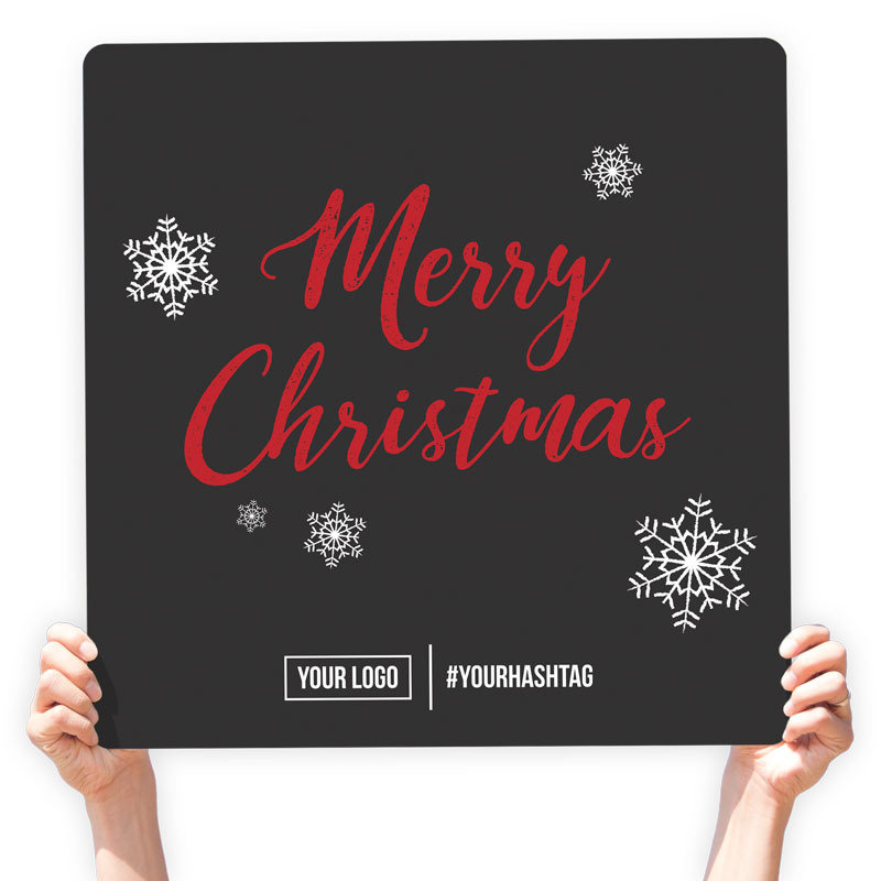 Christmas Greeting Sign - &quot;Merry Christmas&quot; (Snowflakes)