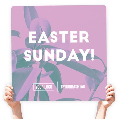 Easter Greeting Sign - "Easter Sunday!"