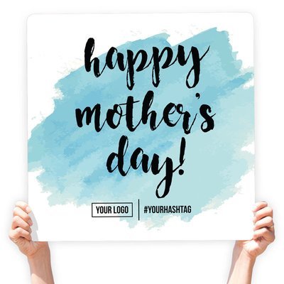 Mother's Day Greeting Sign - "Happy Mother's Day" (Blue)