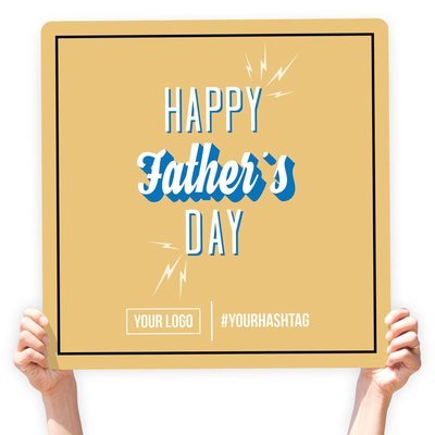 Father&#39;s Day Greeting Sign - &quot;Happy Father&#39;s Day&quot; (Tan Cream)