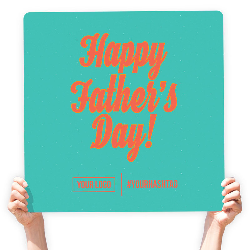 Father&#39;s Day Greeting Sign - &quot;Happy Father&#39;s Day&quot; (Turquoise)