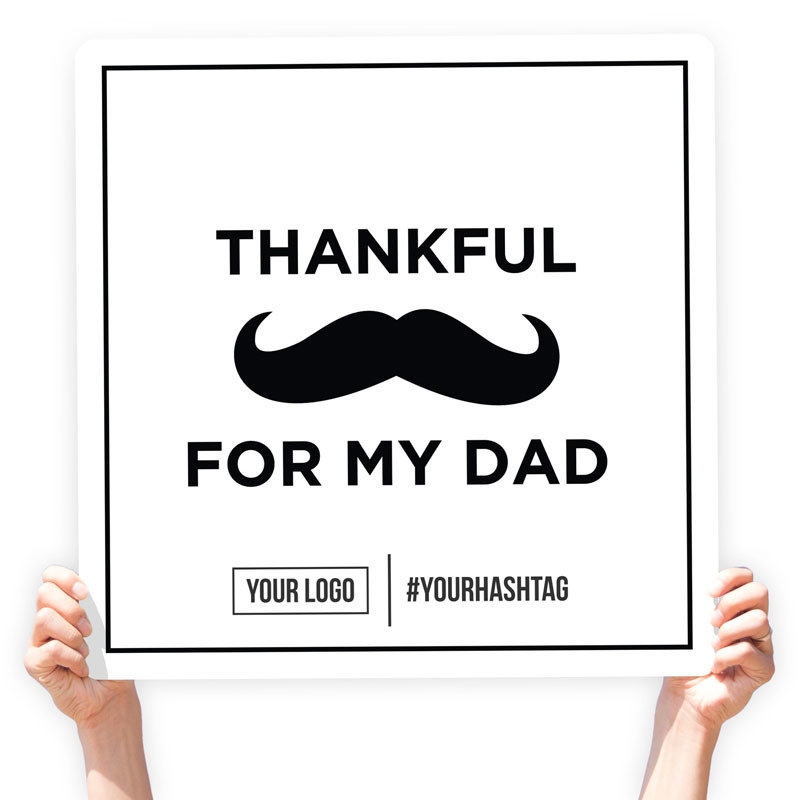 Father&#39;s Day Greeting Sign - &quot;Thankful For My Dad&quot; (White)