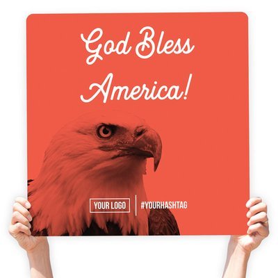 4th of July Greeting Sign - "God Bless America"