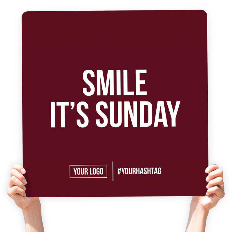 Fall Season Greeting Sign - &quot;Smile It&#39;s Sunday&quot;