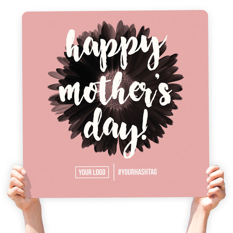 Mother&#39;s Day Greeting Sign - &quot;Happy Mother&#39;s Day&quot; (Pink), Select Your Size: 22” X 22”
