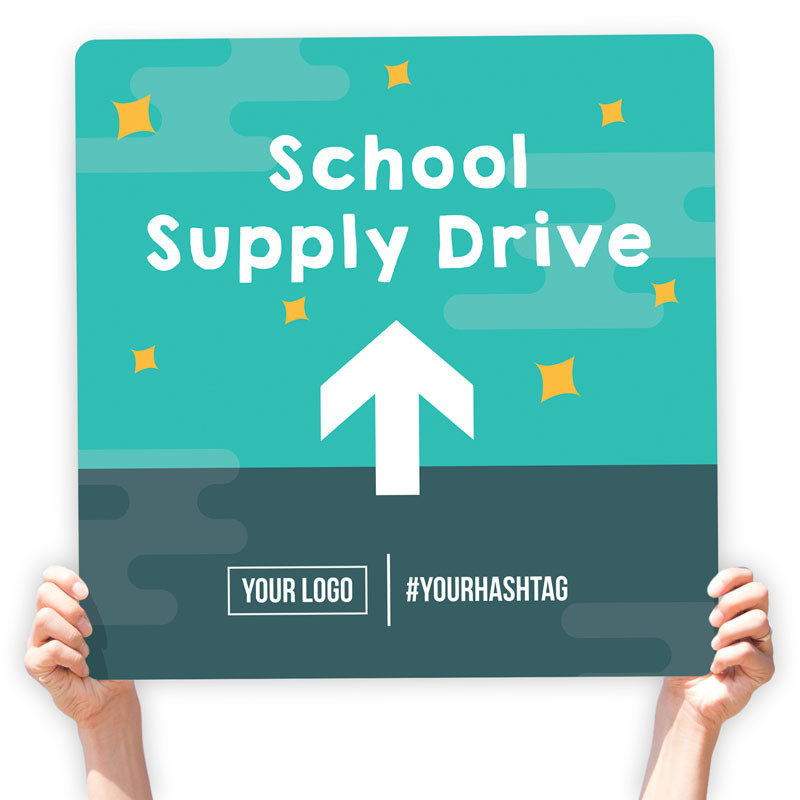 School Supply Drive Directional Signs