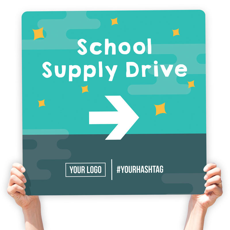 School Supply Drive Directional Signs