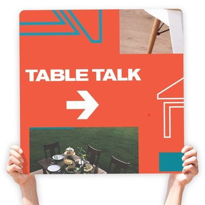 Table Talk Directional Signs (Throwback )