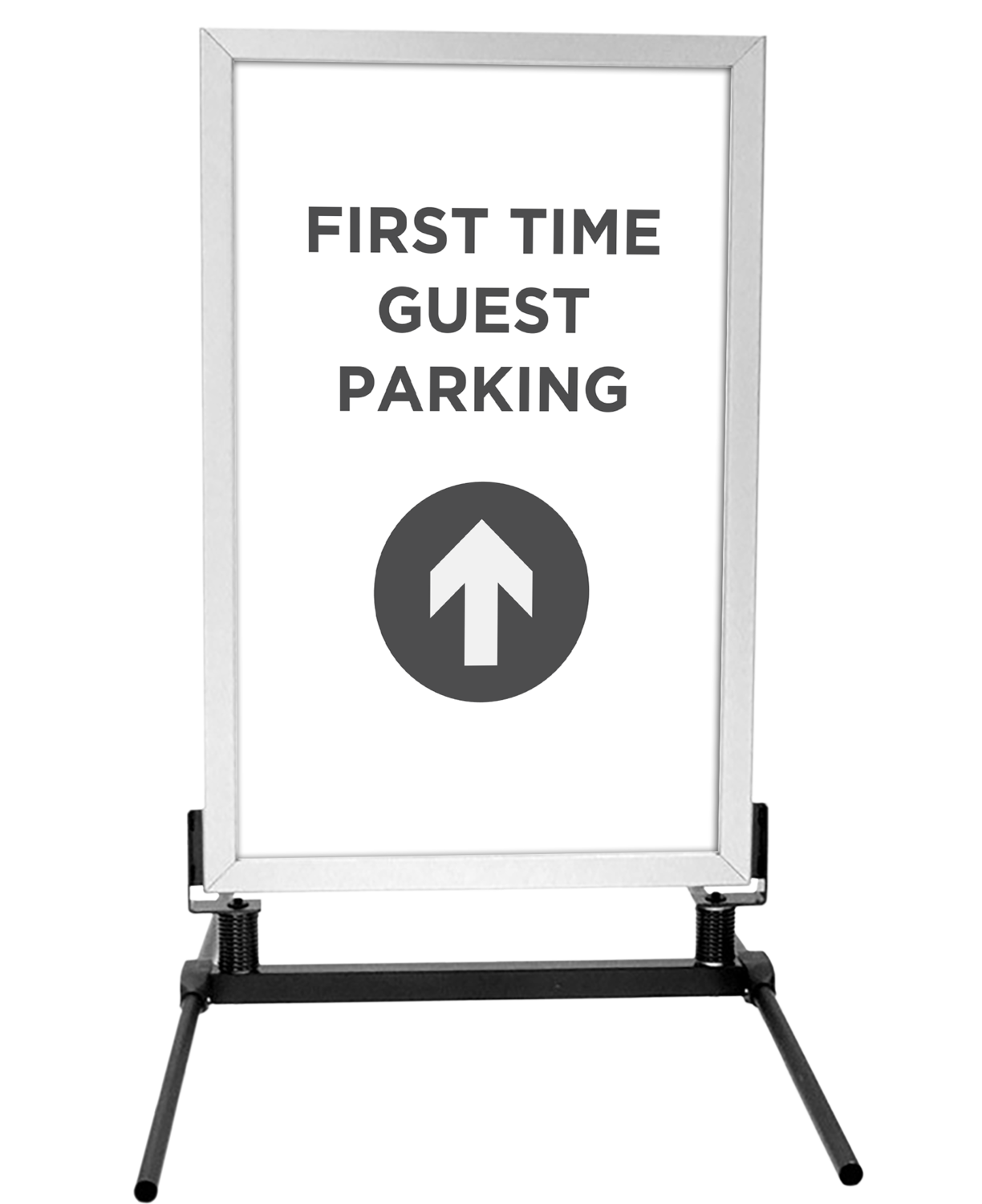First Time Guest Parking Signs, Side 1 Arrow: Forward