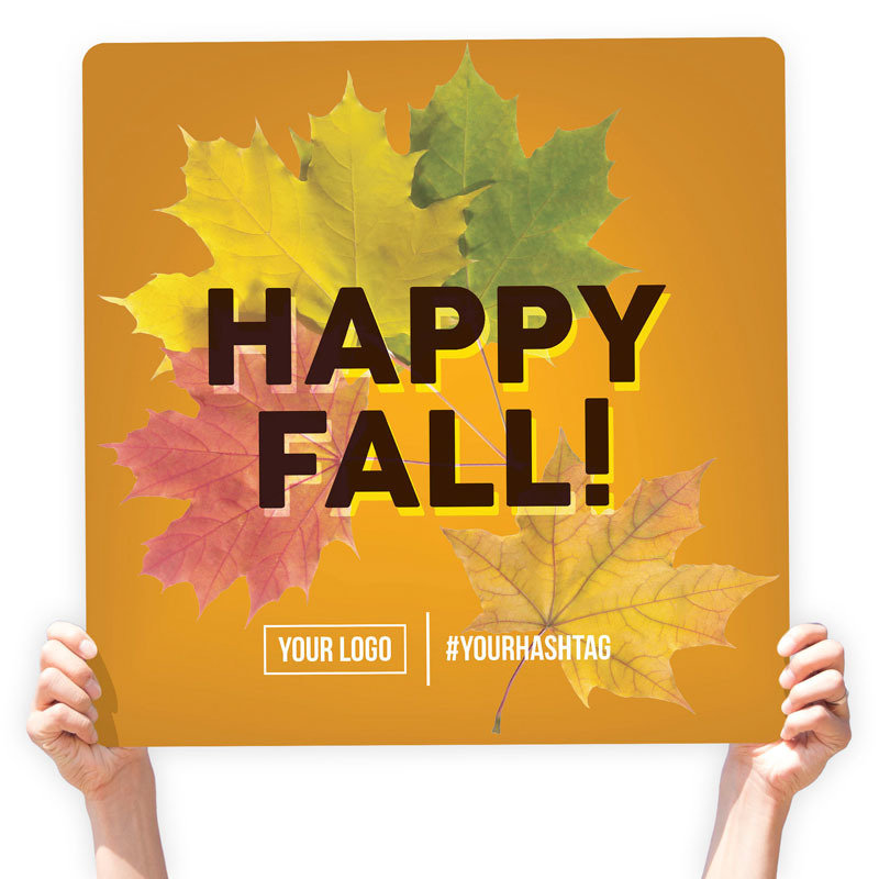Fall Season Greeting Sign - &quot;Happy Fall!&quot;