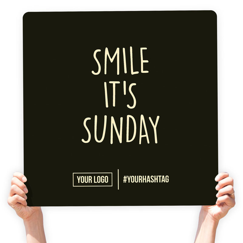 Fall Season Greeting Sign - &quot;Smile it&#39;s Sunday&quot;