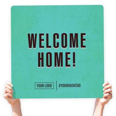 Fall Season Greeting Sign - &quot;Welcome Home!&quot;, Select Your Size: 22” X 22”