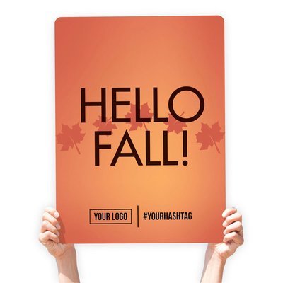 Fall Season Greeting Sign - &quot;Hello Fall!&quot;