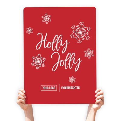 Christmas Greeting Sign - "Holly Jolly"