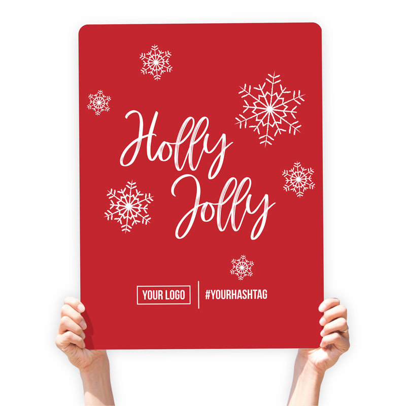 Christmas Greeting Sign - &quot;Holly Jolly&quot;