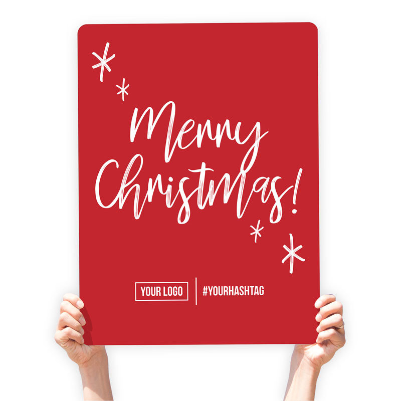 Christmas Greeting Sign - &quot;Merry Christmas&quot; (Stars)