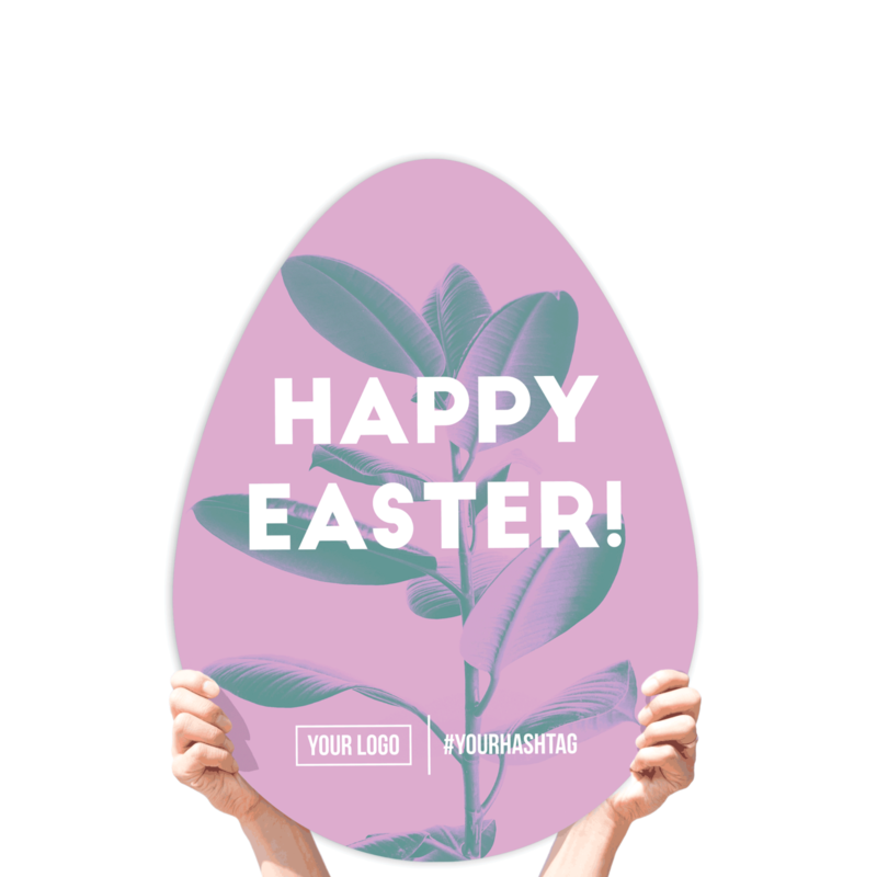 Easter Greeting Sign - &quot;Happy Easter!&quot; (Purple)