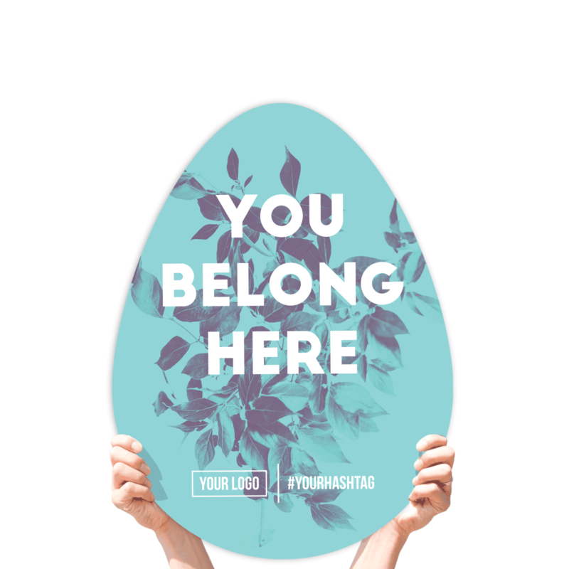 Easter Greeting Sign - &quot;You Belong Here!&quot;