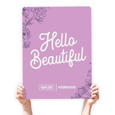 Mother's Day Greeting Sign - "Hello Beautiful"
