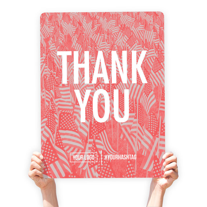 Memorial Day Greeting Sign - &quot;THANK YOU&quot;