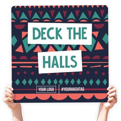 Christmas Greeting Sign - "Deck the Halls" (Shapes)