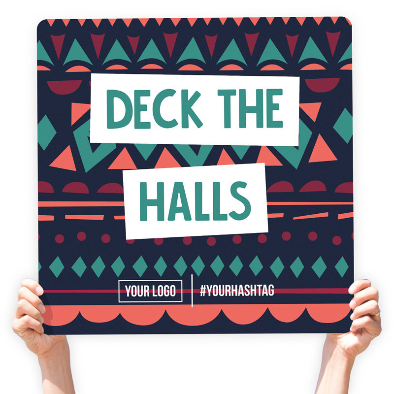 Christmas Greeting Sign - &quot;Deck the Halls&quot; (Shapes)