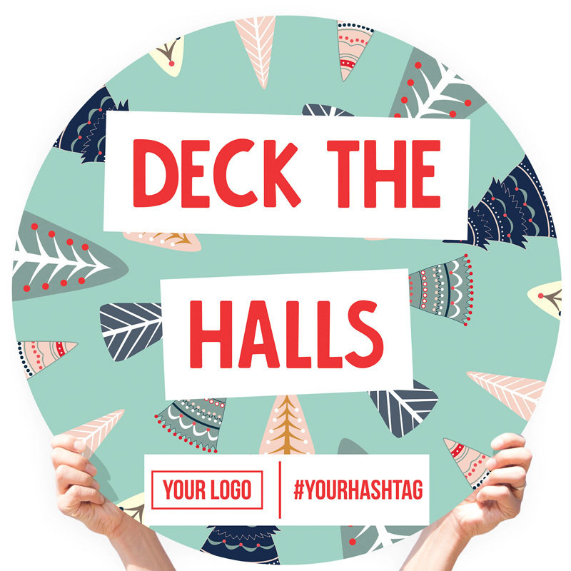 Christmas Greeting Sign - &quot;Deck the Halls&quot; (Trees)