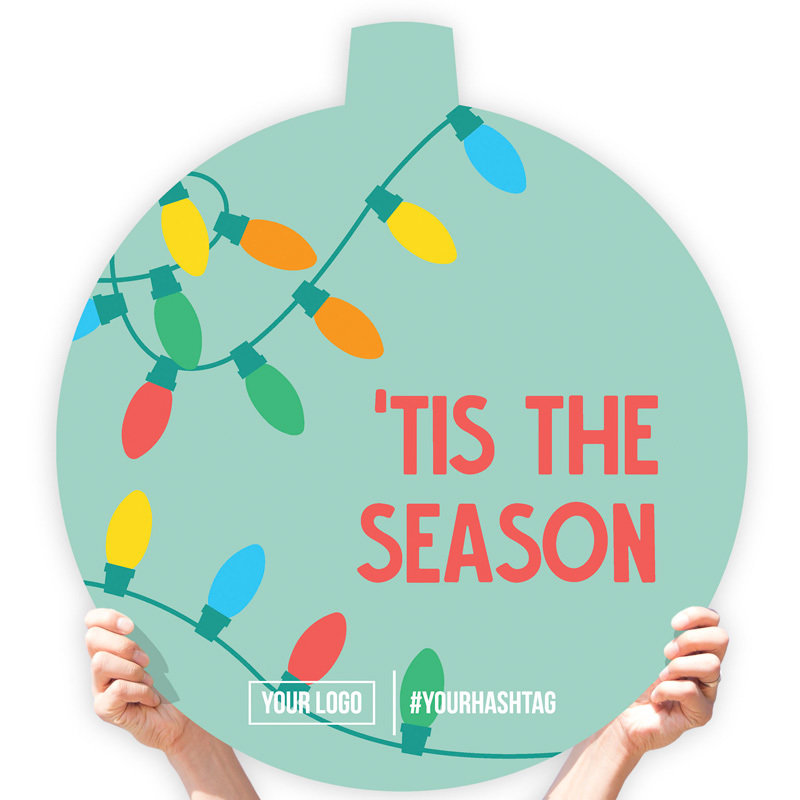 Christmas Greeting Sign - &quot;Tis the Season&quot; (Lights)