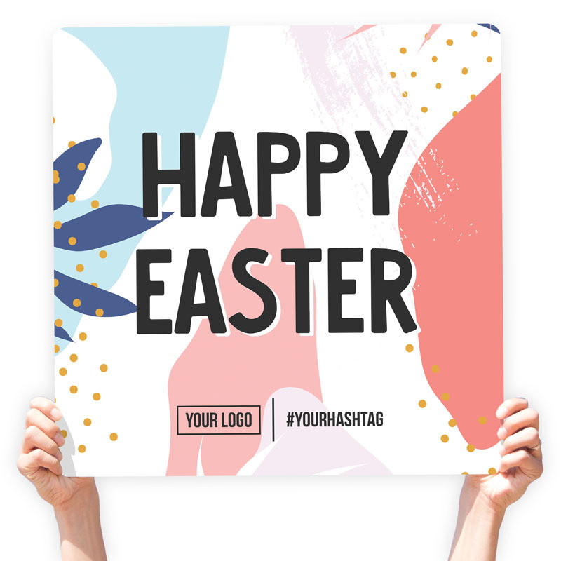 Easter Greeting Sign - &quot;Happy Easter&quot; (Abstract)