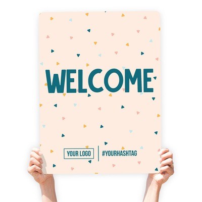 Easter Greeting Sign - "Welcome" (Confetti)