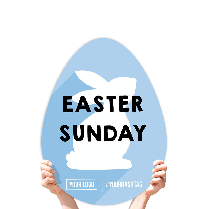 Easter Greeting Sign - &quot;Easter Sunday&quot; (Easter Bunny)