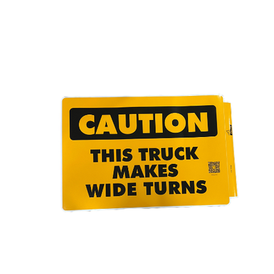 CAUTION WIDE RIGHT TURNS