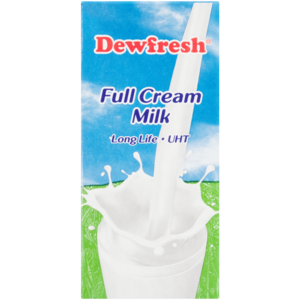 Dewfresh Full Cream Milk UHT 1t
