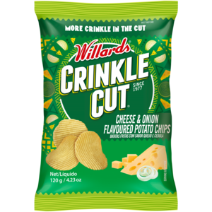 Willards Crinkle Cut Cheese and Onion 30g