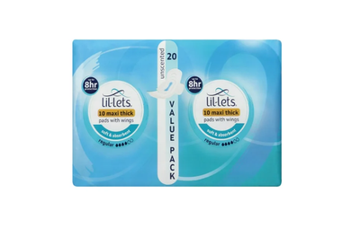 Lil-lets Maxi Thick Pads Unscented V/p Regular 20's