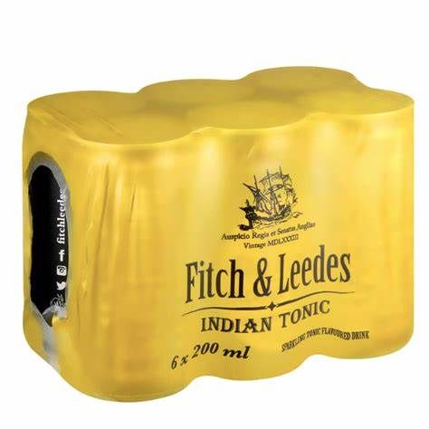 Fitch &amp; Leedes Indian Tonic Can (6 x 200ml)
