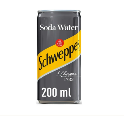S/Drink Schweppes Soda Water Can 200ml