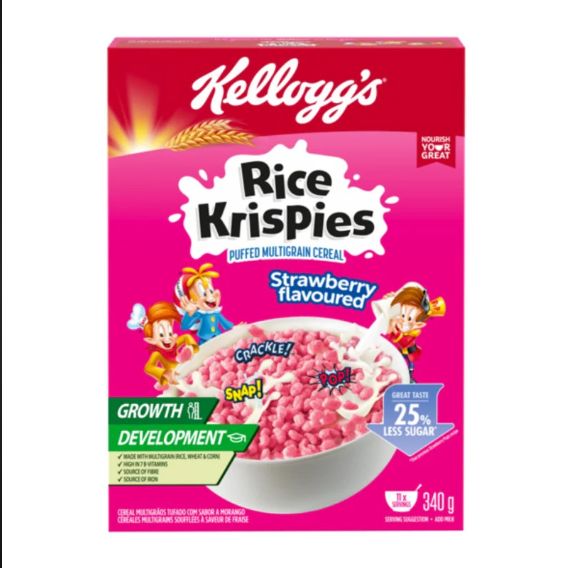Kellogg's Rice Krispies Cereal Strawberry 340g