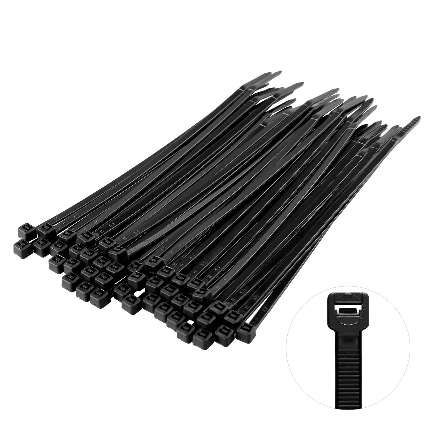 Cable Ties (100S) BLK T50L 392X4.7