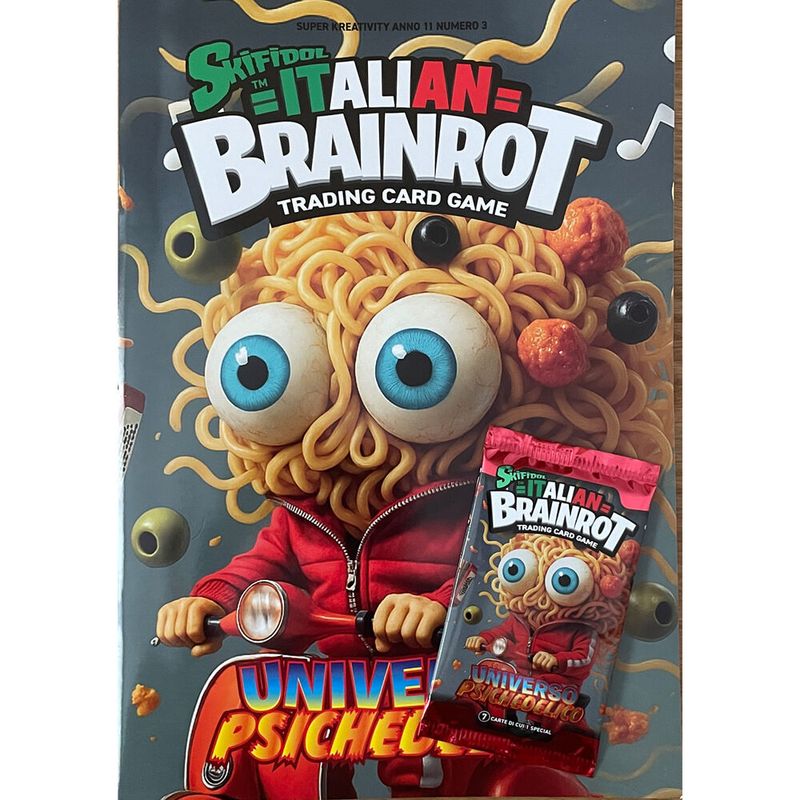Álbum + Sobre de 7 Cartas Coleccionables – Universo Psichedelico Skifidol (Italian Brainrot) Idioma: Italiano 🇮🇹