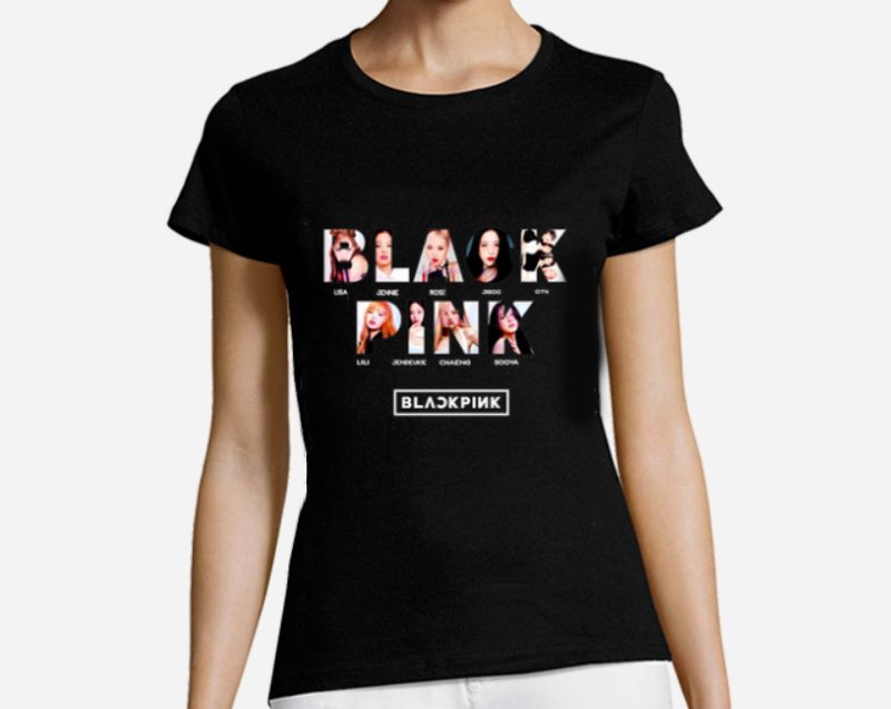 Camiseta Oficial Inspirada en BLACKPINK – Edición Letras + Firmas