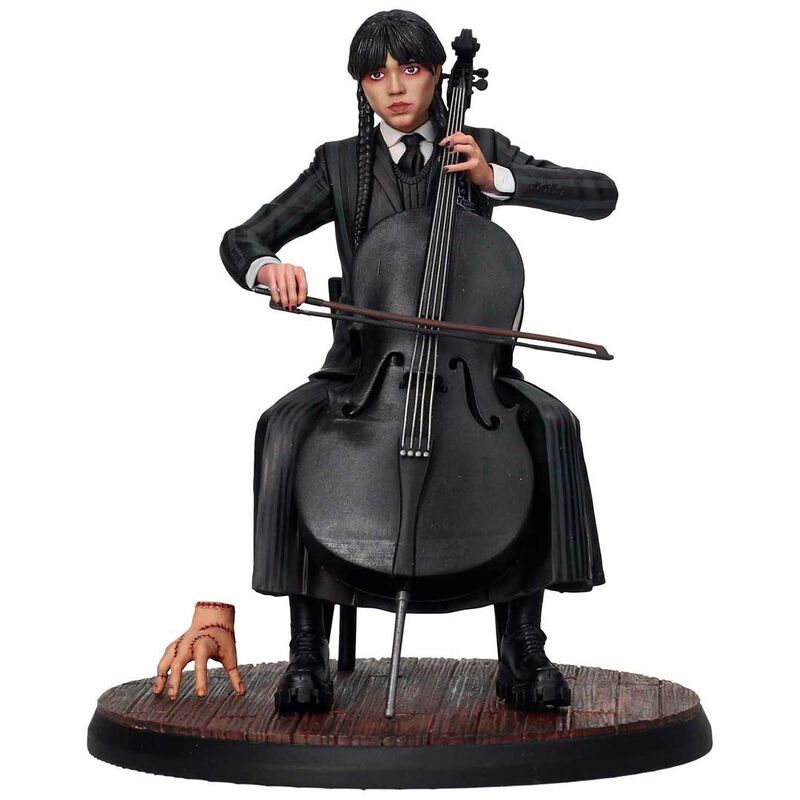 🖤🎻 Figura Miércoles Addams con Violonchelo – Wednesday (15 cm)