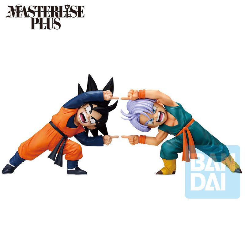 Set 2 Figuras Ichibansho Masterlise Son Goten & Trunks – Battle of the Super Saiyan (Dragon Ball Z, 9 cm)