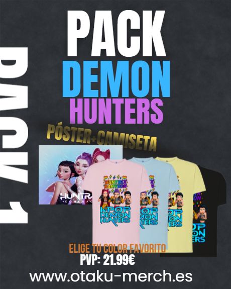 Pack Demon Hunters – Camiseta + Posters (Tallas XS a 5XL)