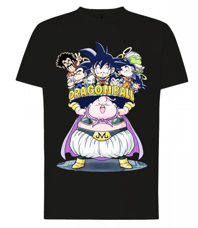 ⚡ Camiseta Guerreros Z – Saga de Buu | Diseño Anime Exclusivo en Negro