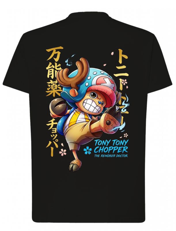 Camiseta Tony Tony Chopper Anime Negra – One Piece | Envío Gratis
